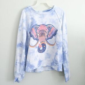 Mudd Girls Tie Dye Elephant Crew Neck Sweatshirt
